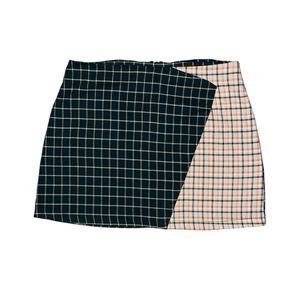 Urban Outfitters Green and Yellow Plaid Mini Skirt
